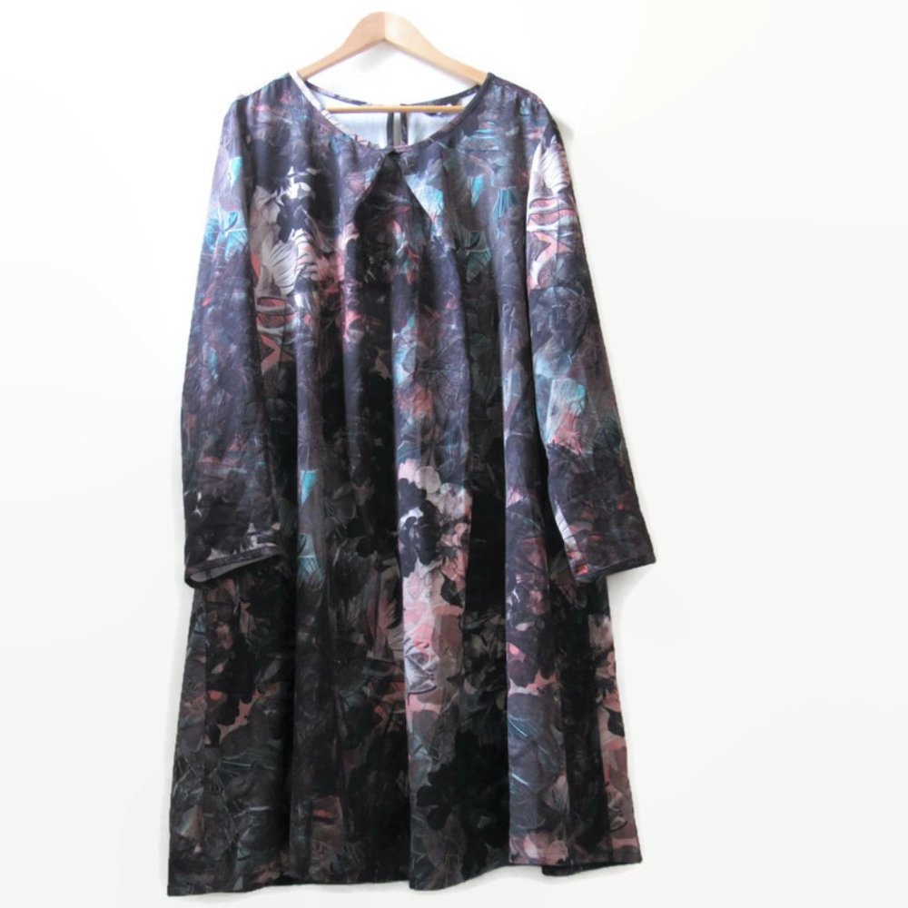 Anna Scholz Digi Crepe A-line Tunic Dress 2x 3x